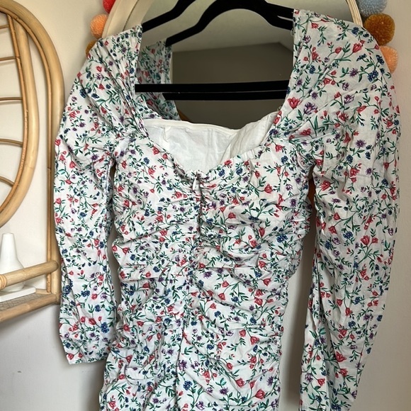 Lovers + Friends Ditsy Floral Long Sleeve Ruched Mini Dress Lovers and Friends - Picture 7 of 10